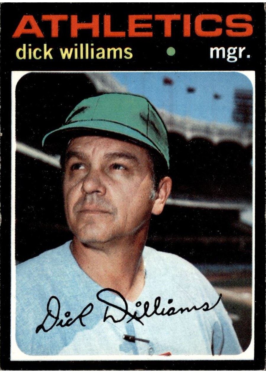 1971 Topps #714 Dick Williams, Oakland Athletics