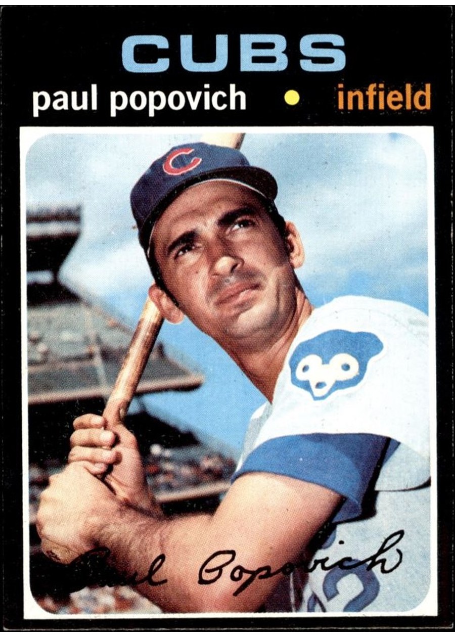1971 Topps #726 Paul Popovich, Chicago Cubs