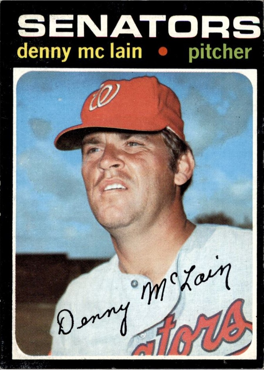 1971 Topps #750 Denny McLain, Washington Senators