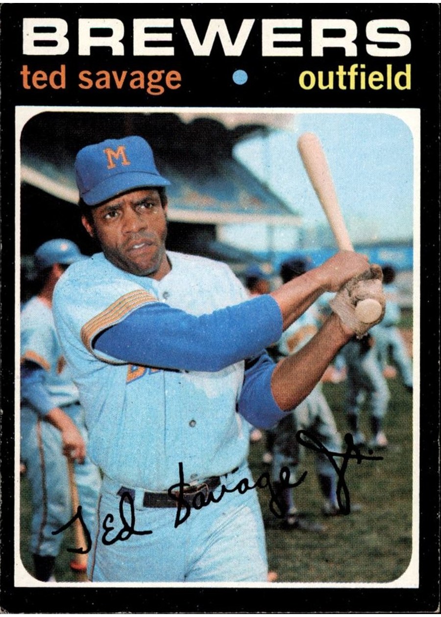 1971 Topps #76 Ted Savage, Milwaukee Brewers