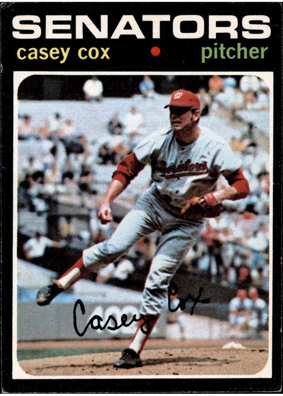1971 Topps #82 Casey Cox, Washington Senators