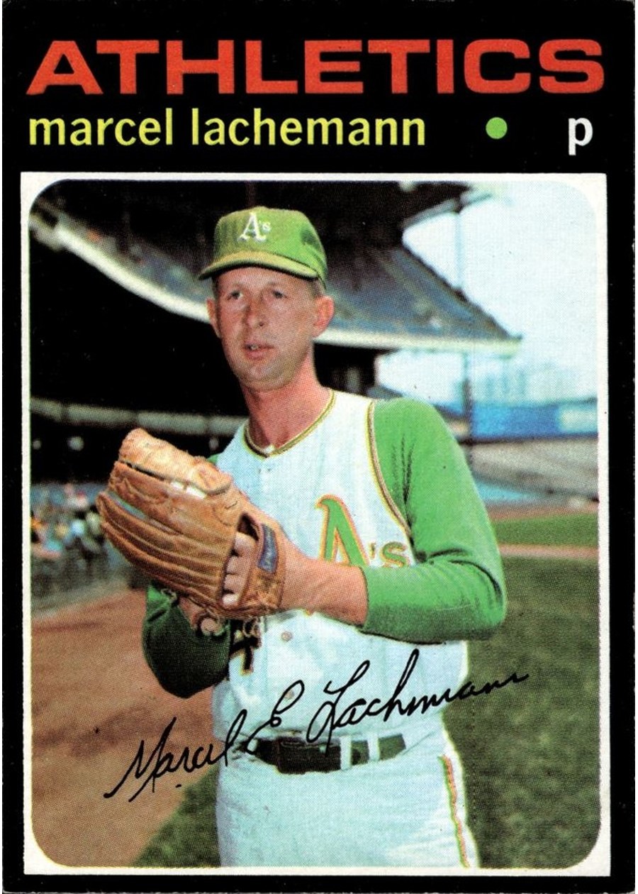 1971 Topps #84 Marcel Lachemann, Oakland Athletics