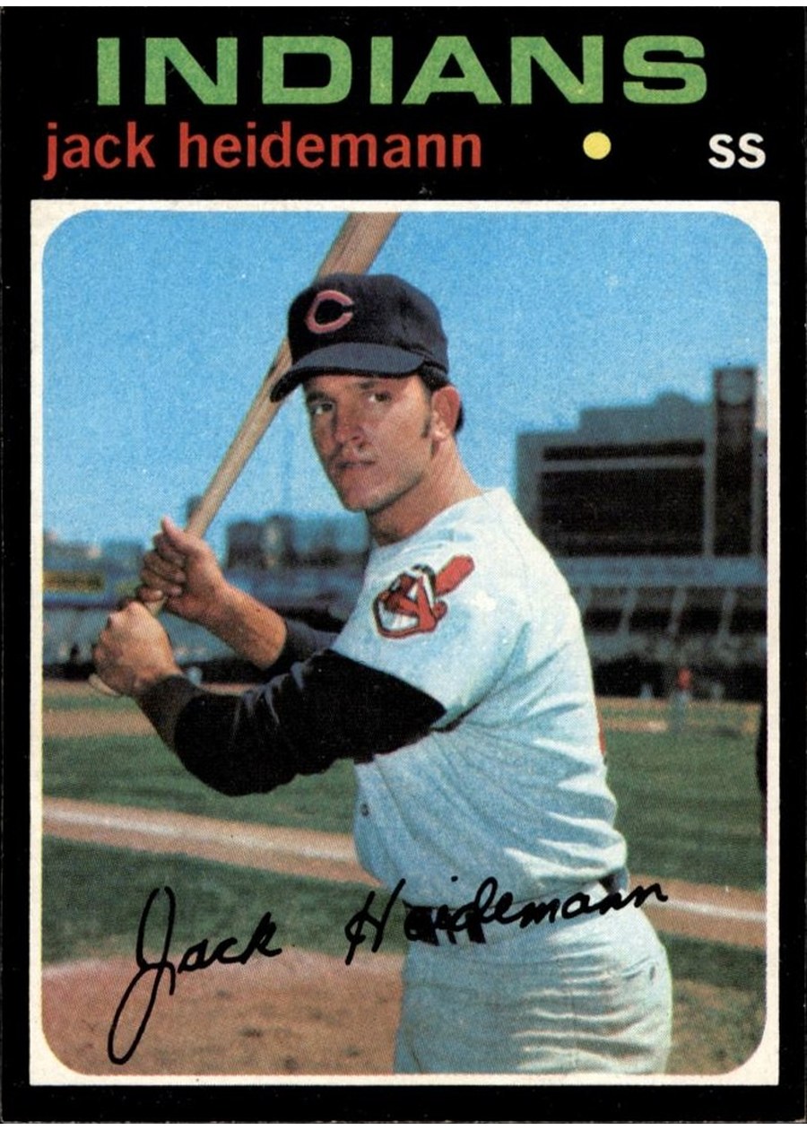 1971 Topps #87 Jack Heidemann, Cleveland Indians