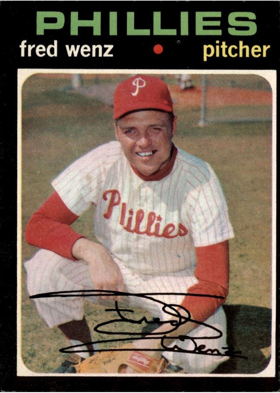 1971 Topps #92 Fred Wenz, Philadelphia Phillies