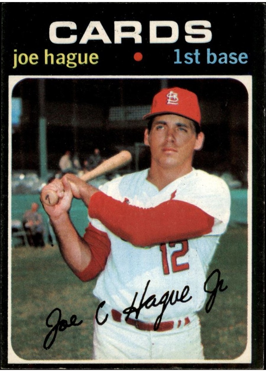 1971 Topps #96 Joe Hague, St. Louis Cardinals