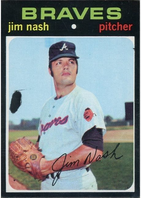 1971 Topps #306 Jim Nash - 306b - Black Blob
