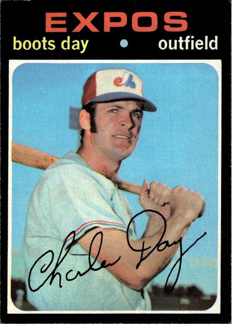 1971 Topps #42 Boots Day - 42b - Stadium Lights Behind Ear