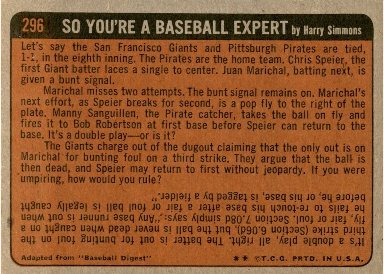 1972 Topps #296 Dick Dietz In Action card back