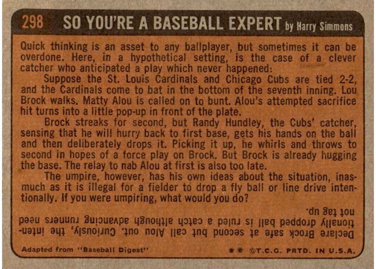 1972 Topps #298 Claude Osteen In Action card back