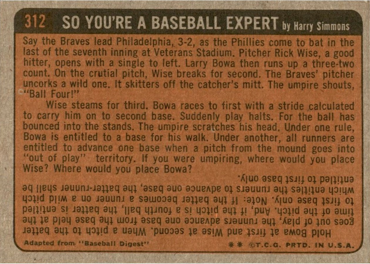 1972 Topps #312 Clay Carroll In Action card back