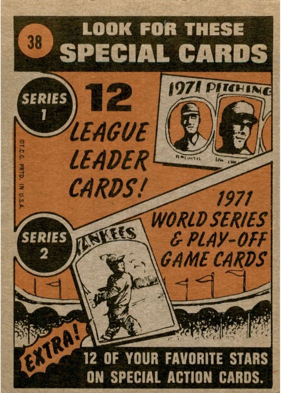 1972 Topps #38 Carl Yastrzemski In Action card back