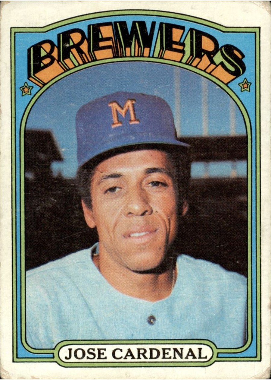 1972 Topps #12 Jose Cardenal, Milwaukee Brewers