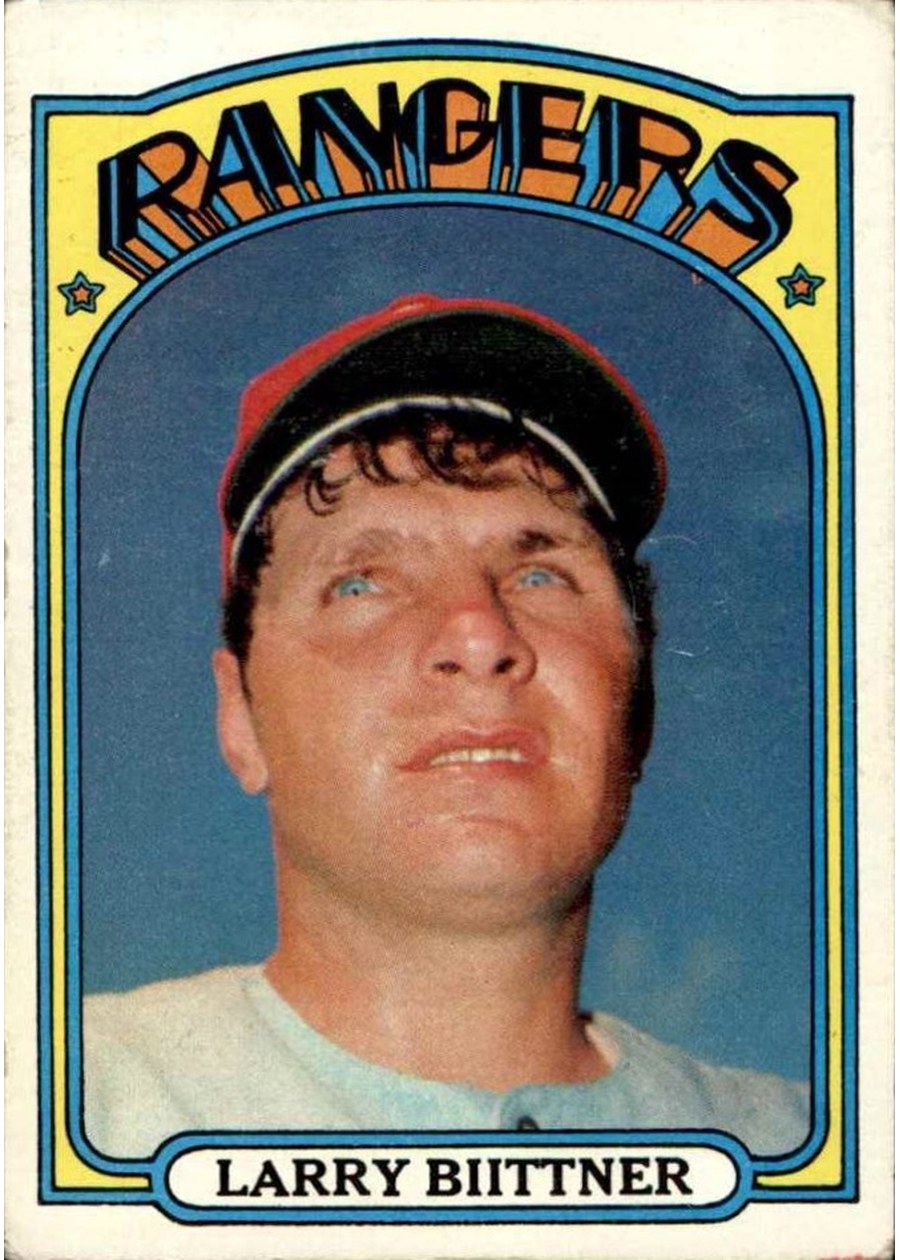1972 Topps #122 Larry Biittner, Texas Rangers