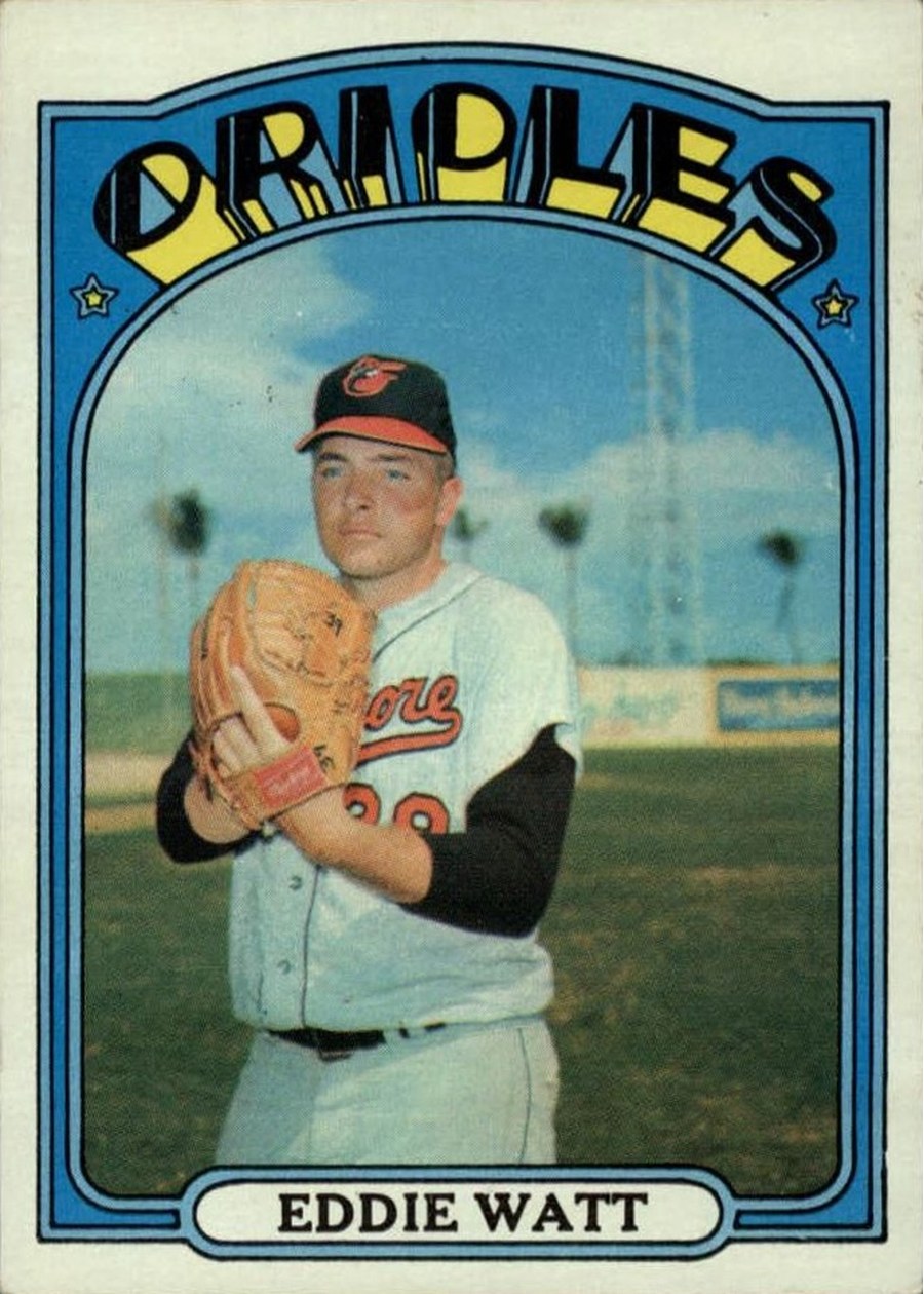 1972 Topps #128 Eddie Watt, Baltimore Orioles