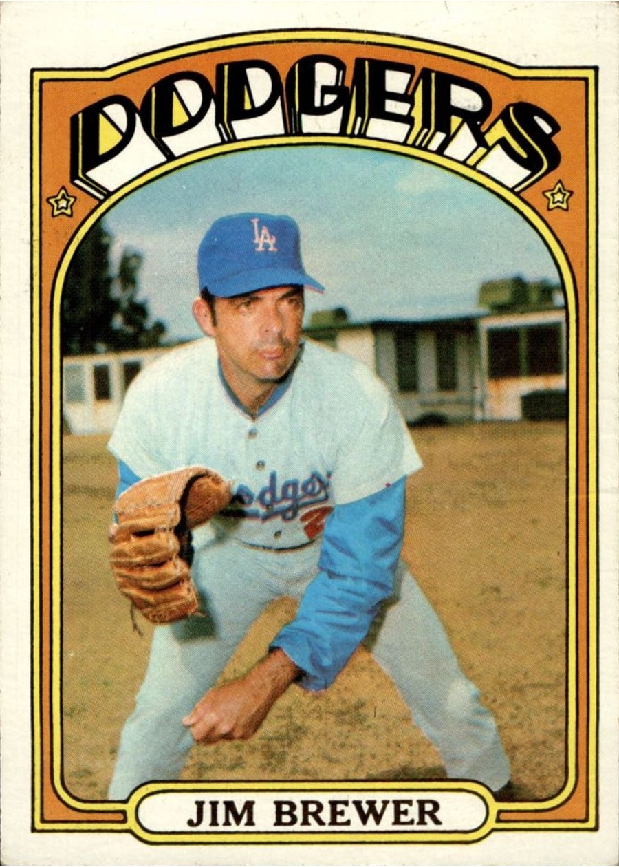 1972 Topps #151 Jim Brewer, Los Angeles Dodgers