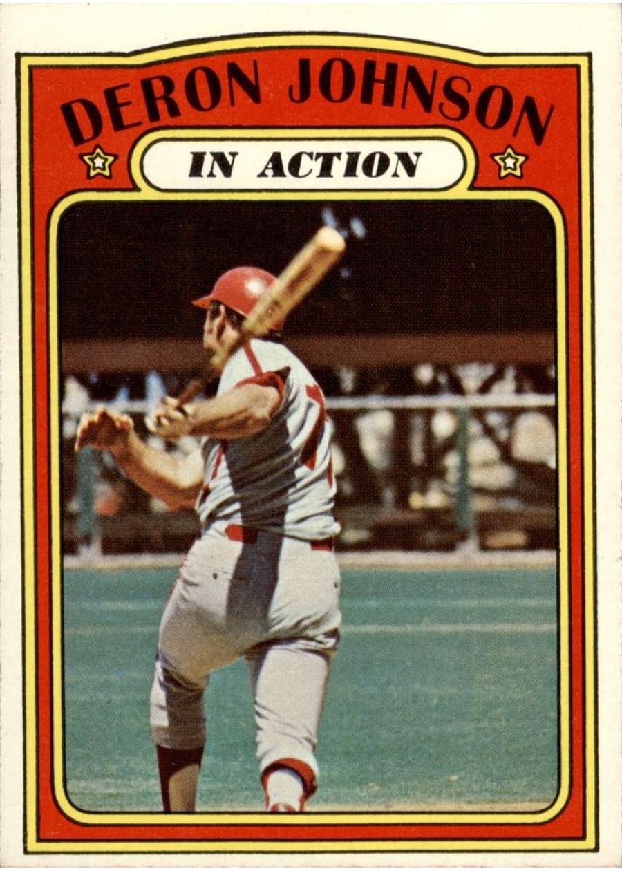 1972 Topps #168 Deron Johnson In Action, Philadelphia Phillies