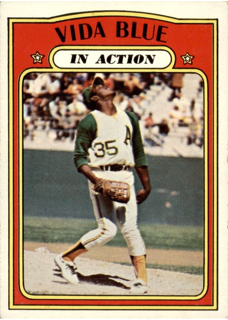 Vida Blue In Action #170 - 1972 Topps Baseball Card