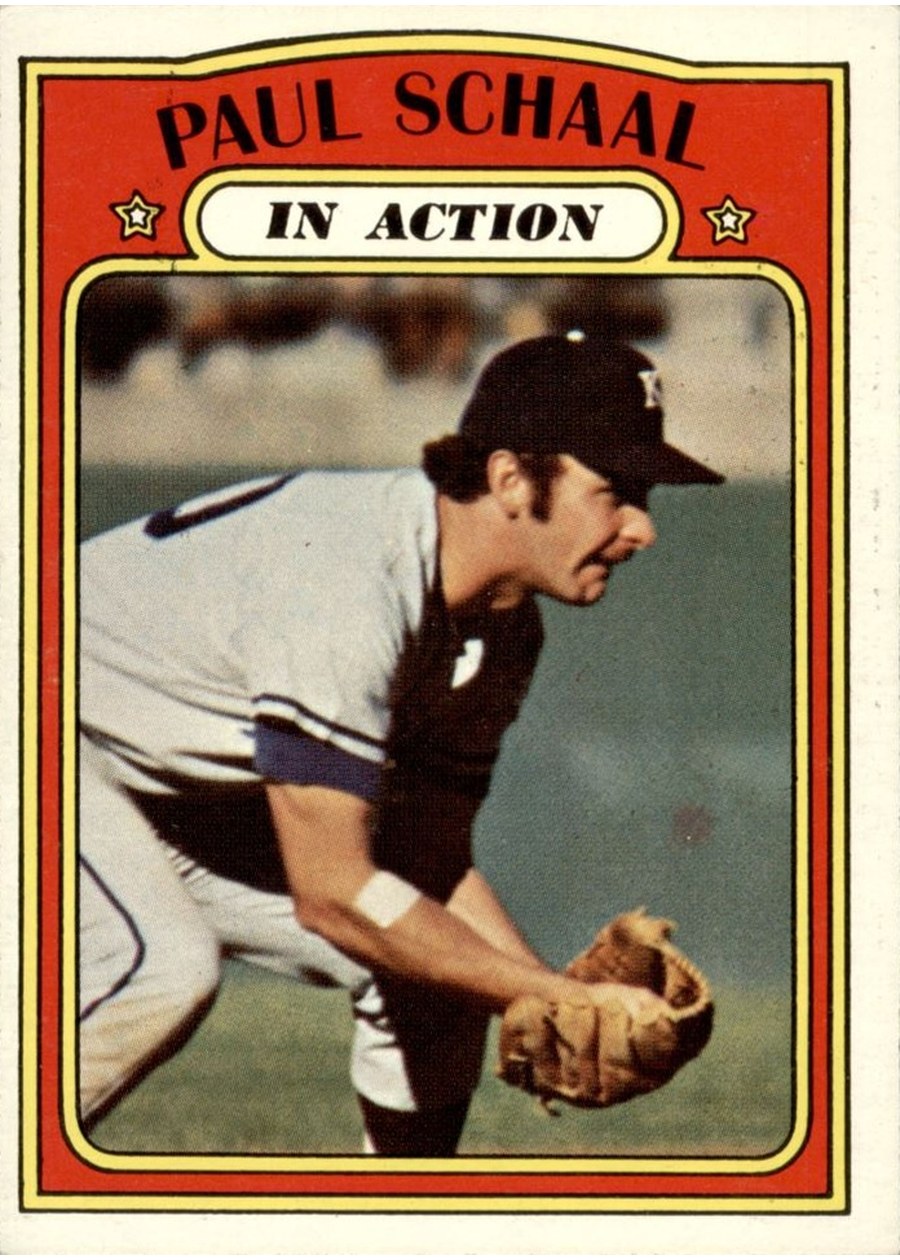 1972 Topps #178 Paul Schaal In Action, Kansas City Royals