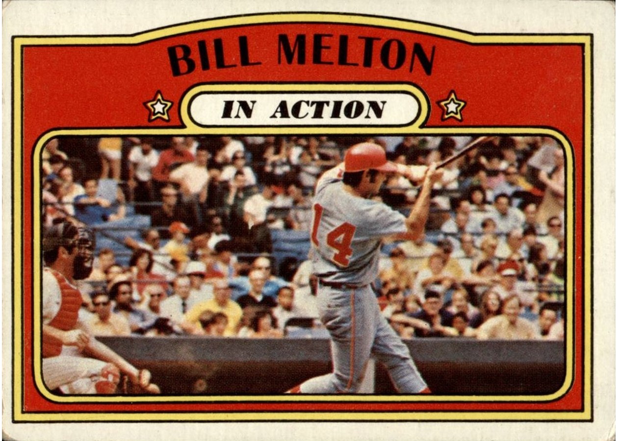 1972 Topps #184 Bill Melton In Action, Chicago White Sox