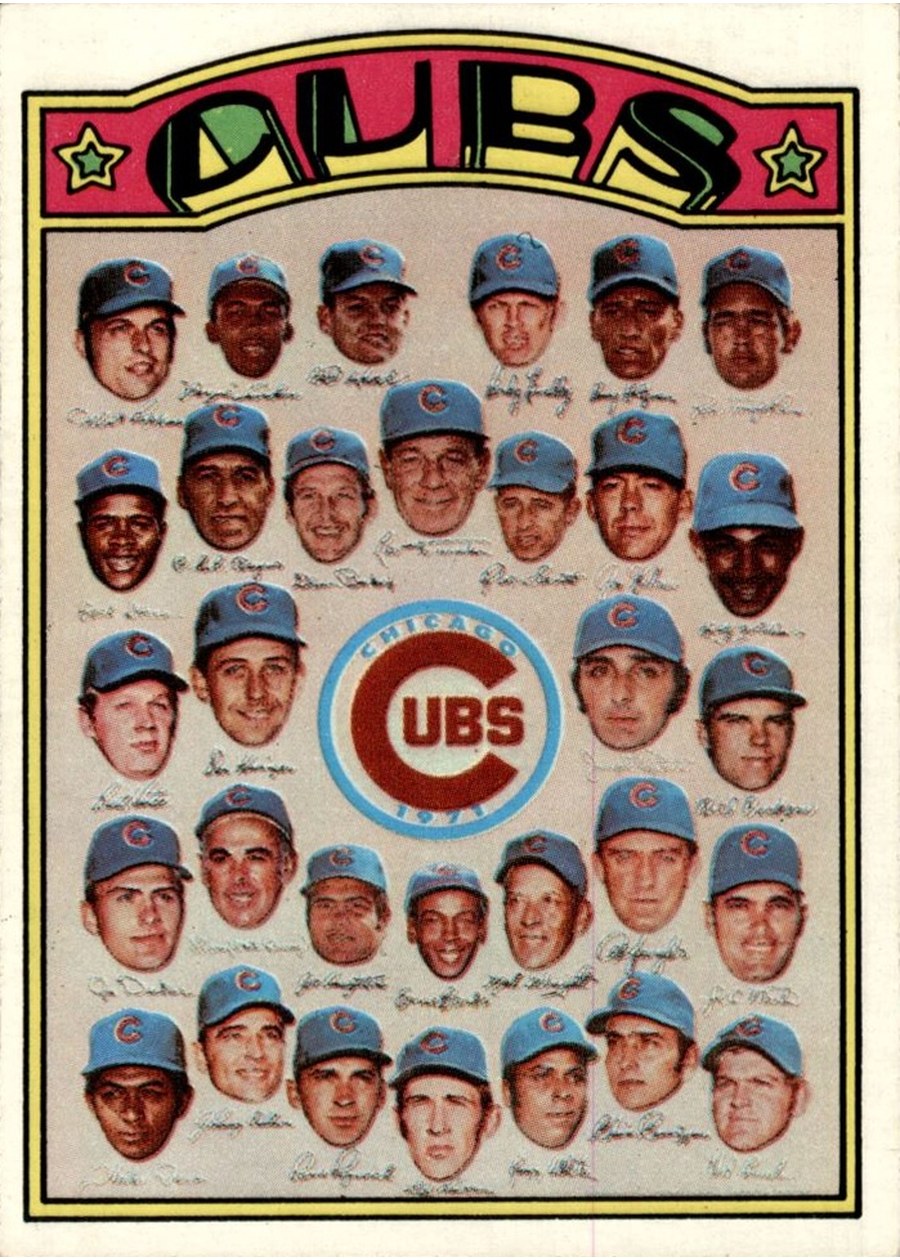 1972 Topps #192 Chicago Cubs