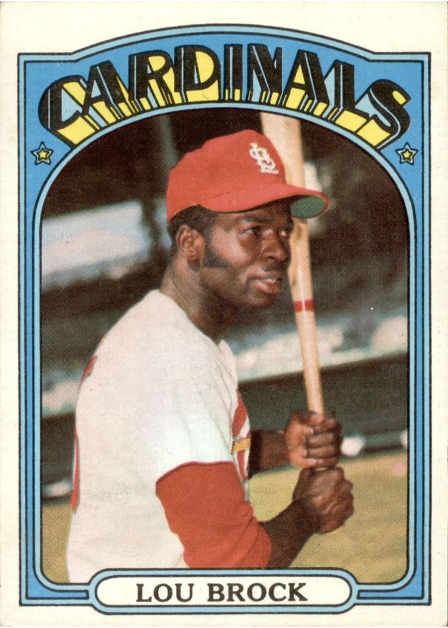 1972 Topps #200 Lou Brock, St. Louis Cardinals