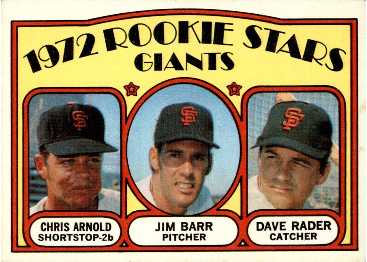 1972 Topps #232 Giants 1972 Rookie Stars, San Francisco Giants
