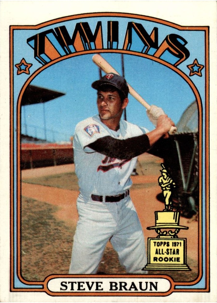 1972 Topps #244 Steve Braun, Minnesota Twins