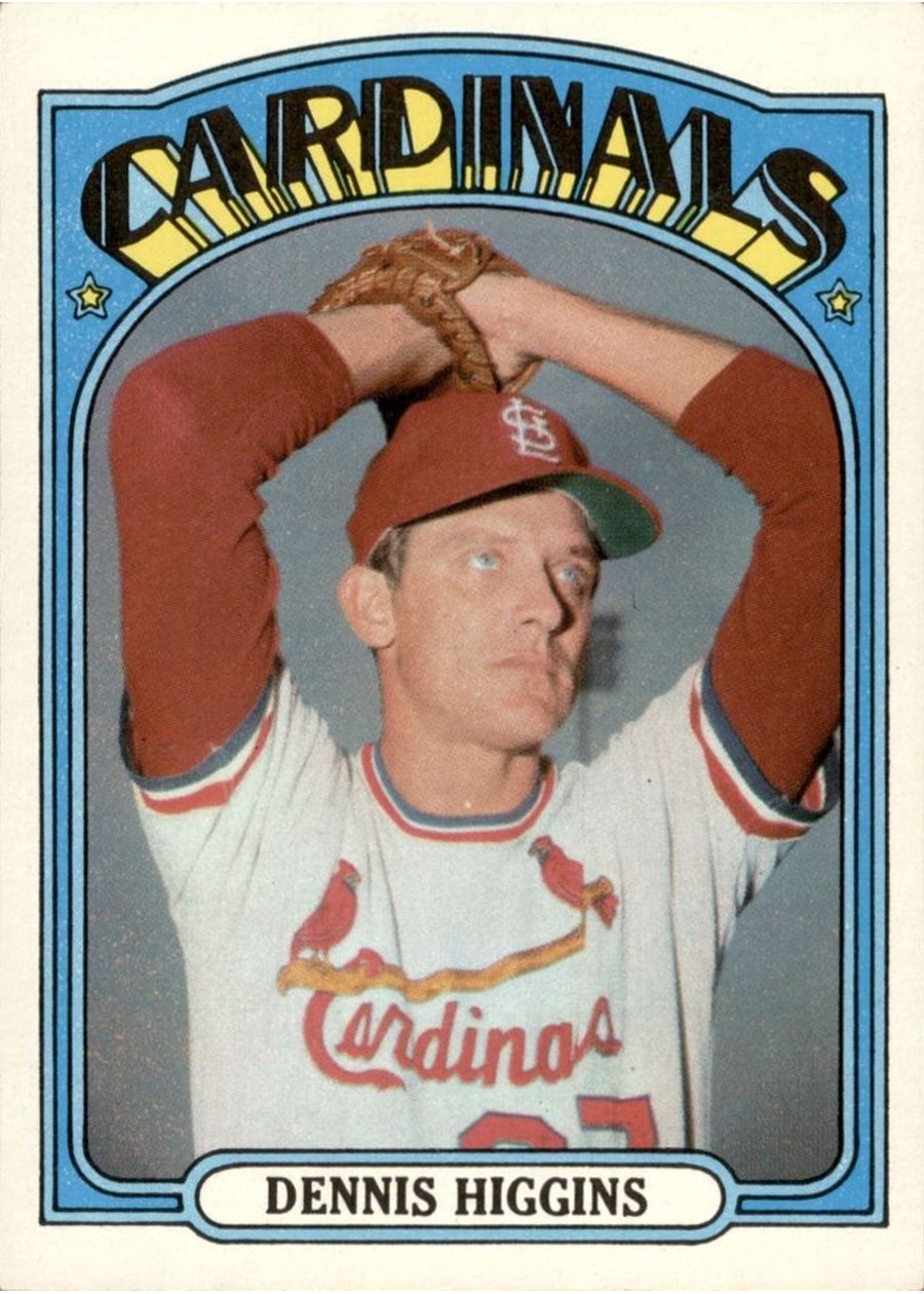 1972 Topps #278 Dennis Higgins, St. Louis Cardinals