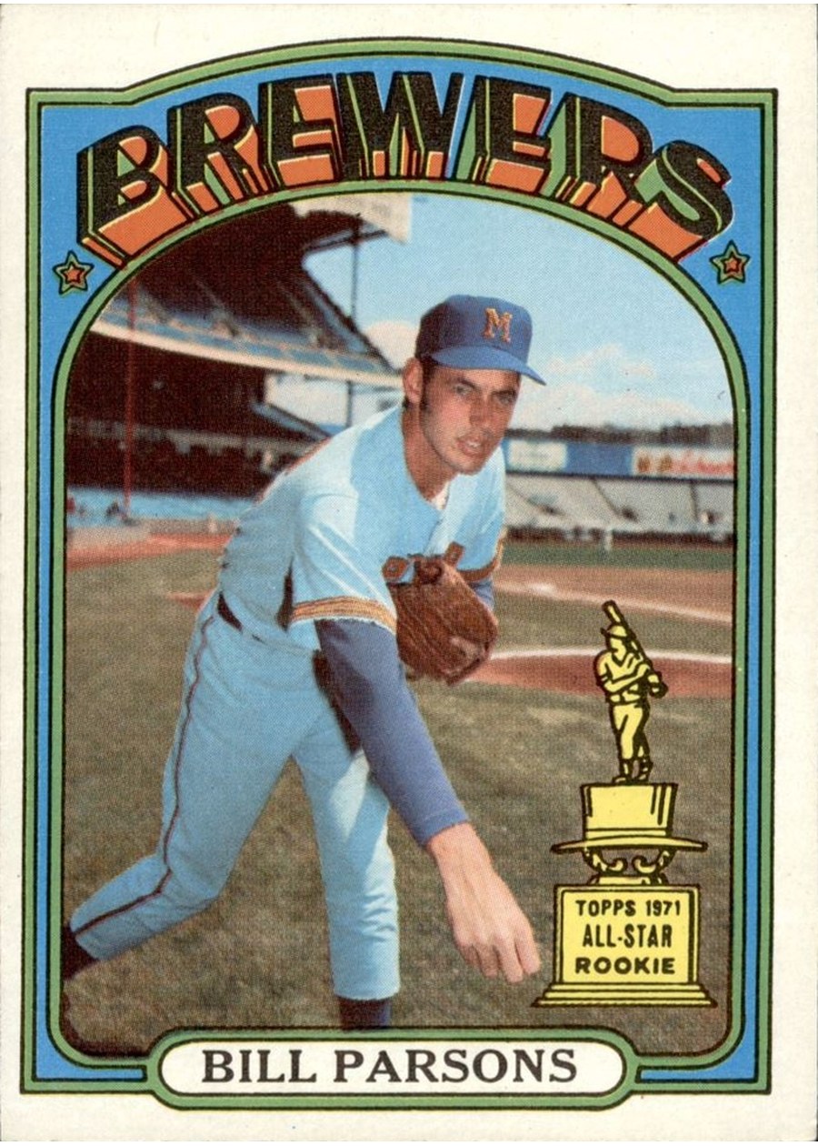 1972 Topps #281 Bill Parsons, Milwaukee Brewers