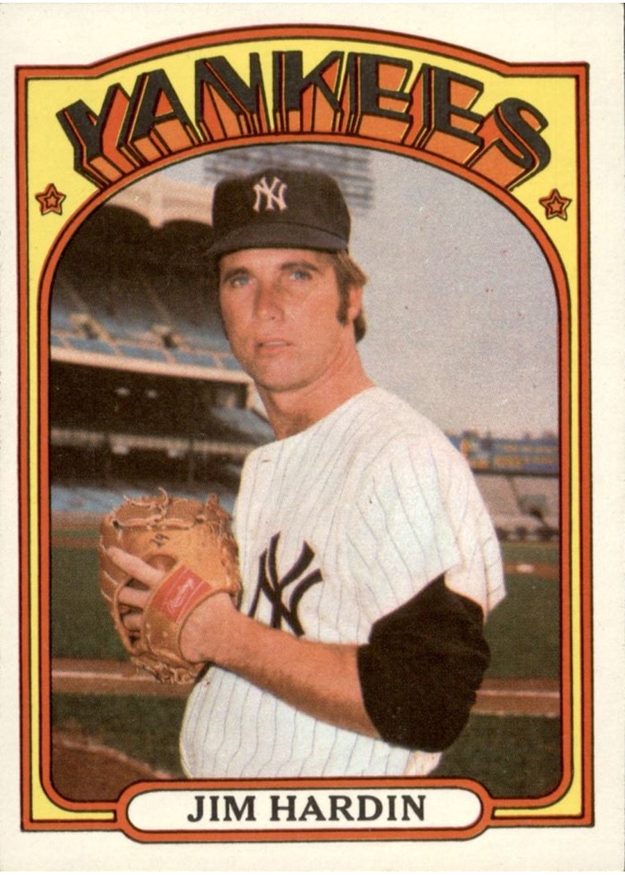 1972 Topps #287 Jim Hardin, New York Yankees