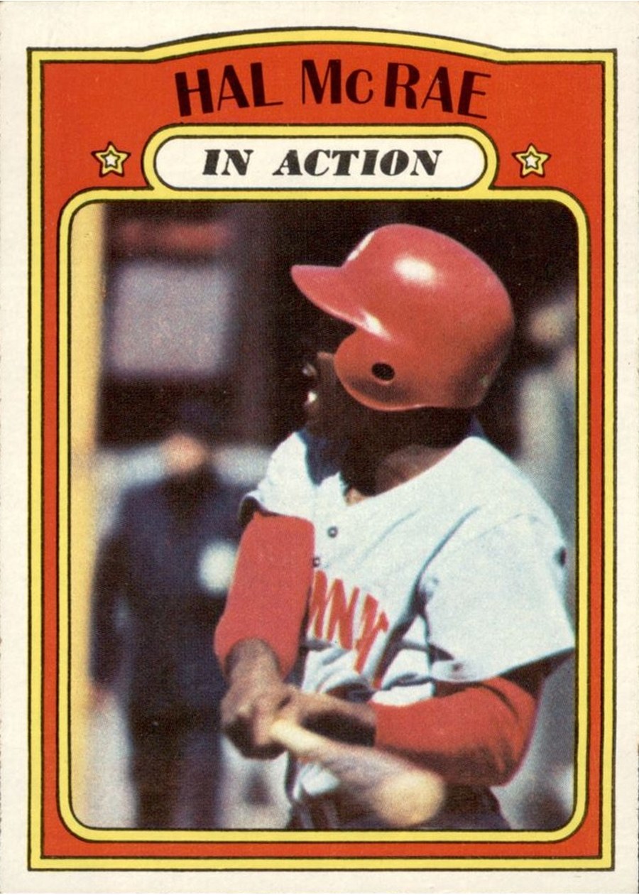 1972 Topps #292 Hal McRae In Action, Cincinnati Reds