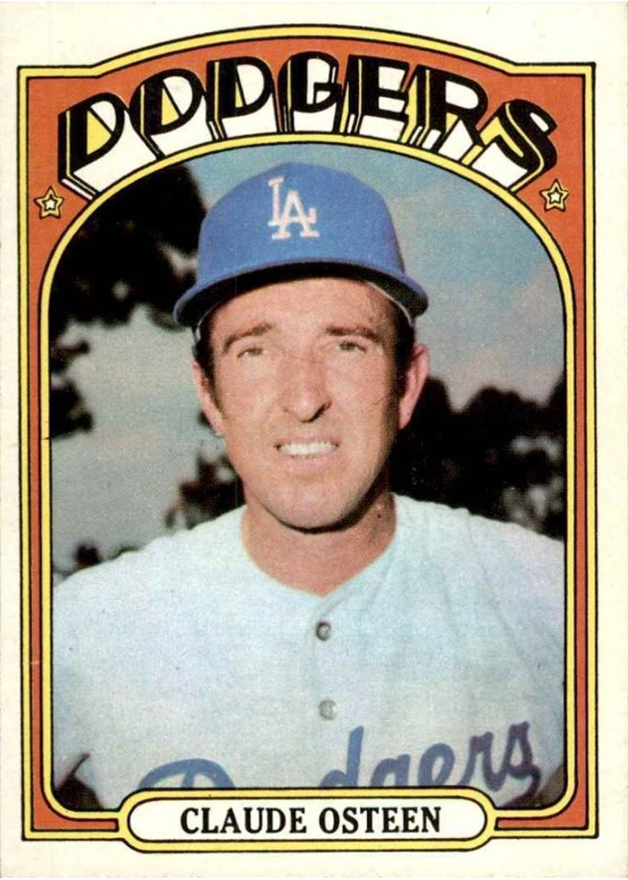 1972 Topps #297 Claude Osteen, Los Angeles Dodgers