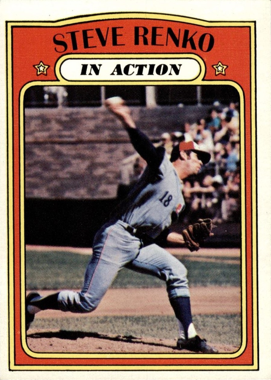 1972 Topps #308 Steve Renko In Action, Montreal Expos