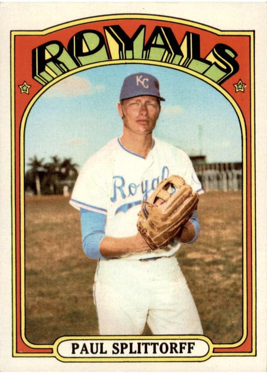 1972 Topps #315 Paul Splittorff, Kansas City Royals