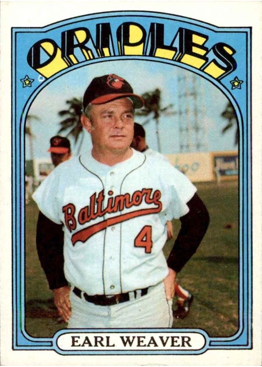 1972 Topps #323 Earl Weaver, Baltimore Orioles