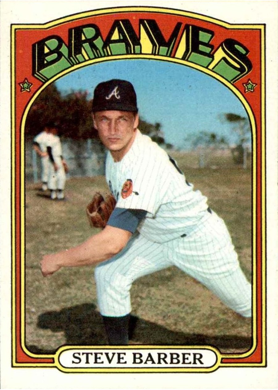 1972 Topps #333 Steve Barber, Atlanta Braves