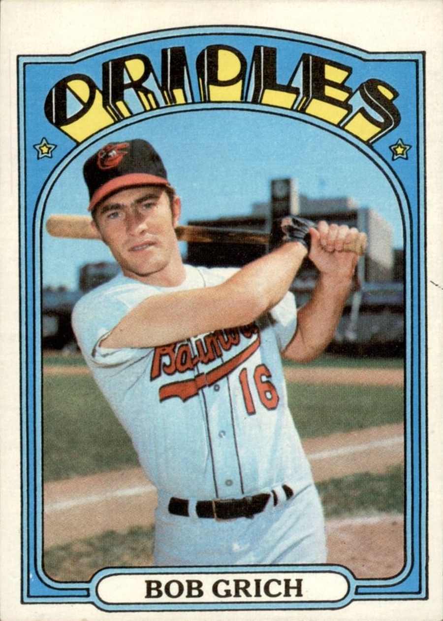 1972 Topps #338 Bob Grich, Baltimore Orioles
