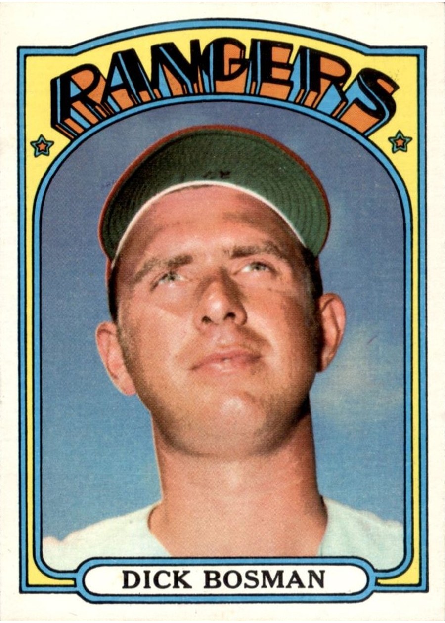 1972 Topps #365 Dick Bosman, Texas Rangers