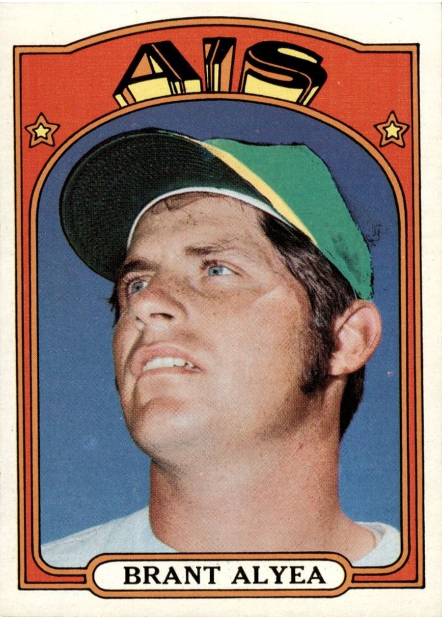 1972 Topps #383 Brant Alyea, Oakland Athletics