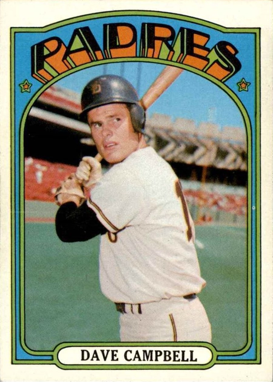 1972 Topps #384 Dave Campbell, San Diego Padres