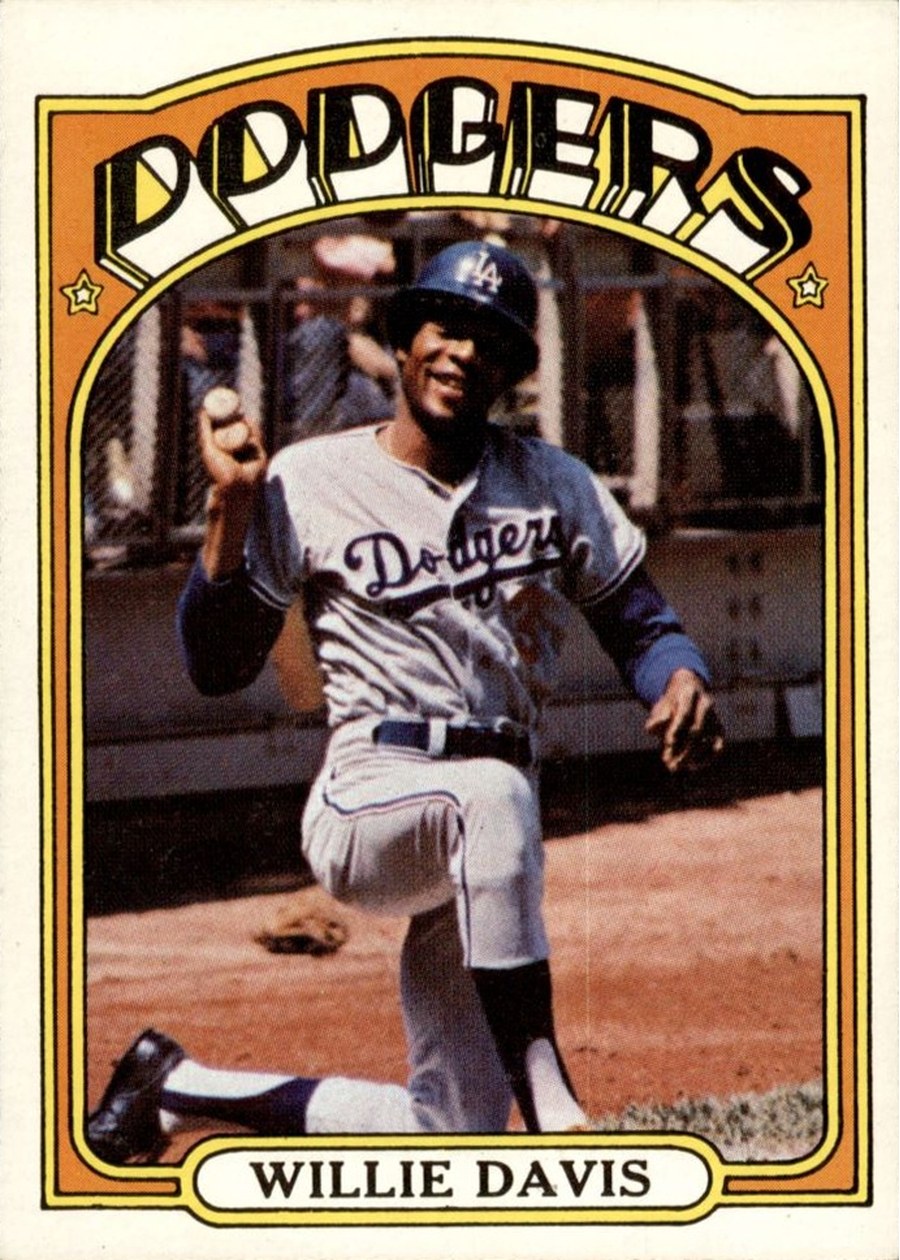 1972 Topps #390 Willie Davis, Los Angeles Dodgers