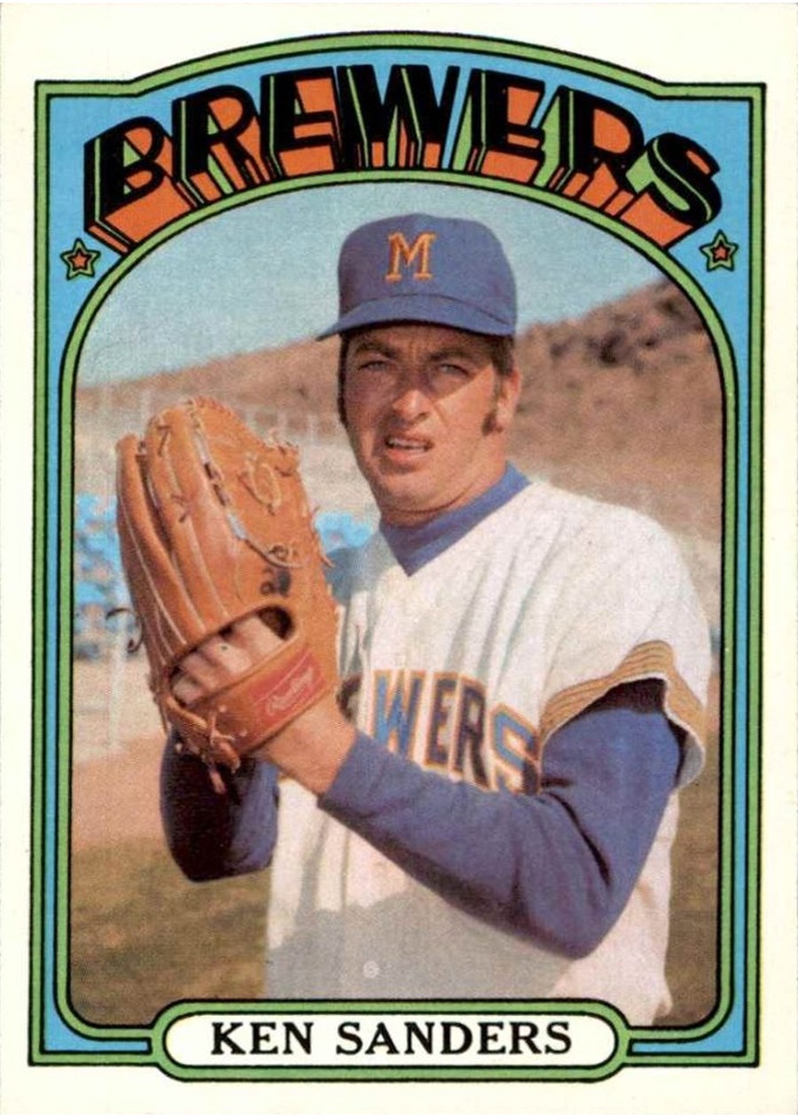 1972 Topps #391 Ken Sanders, Milwaukee Brewers
