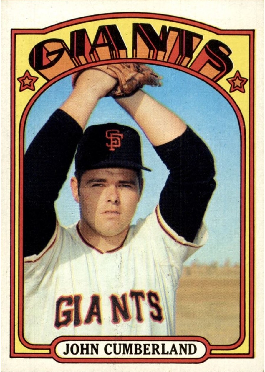 1972 Topps #403 John Cumberland, San Francisco Giants