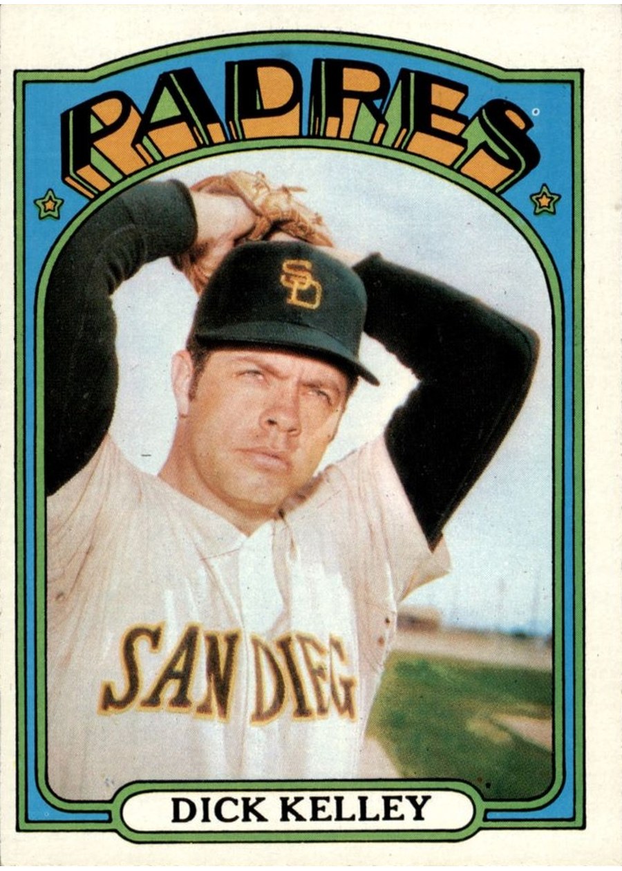 1972 Topps #412 Dick Kelley, San Diego Padres