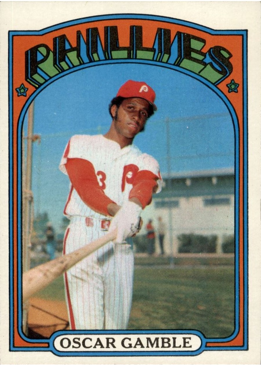 1972 Topps #423 Oscar Gamble, Philadelphia Phillies