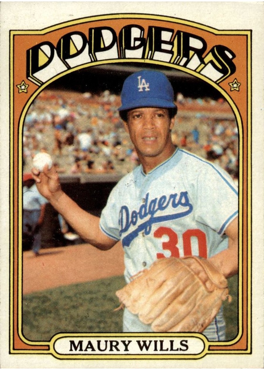 1972 Topps #437 Maury Wills, Los Angeles Dodgers