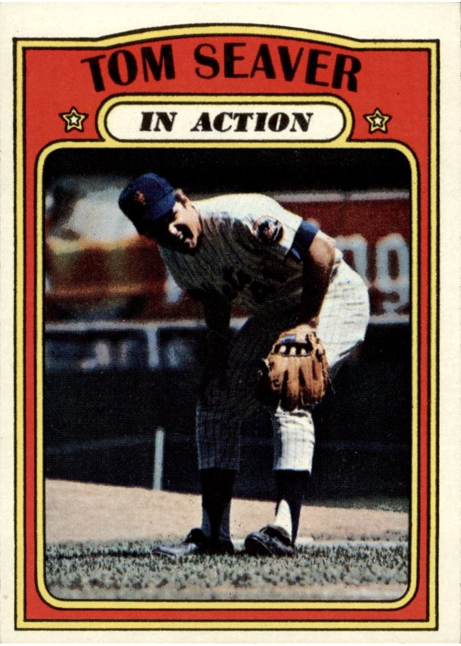 1972 Topps #446 Tom Seaver In Action, New York Mets