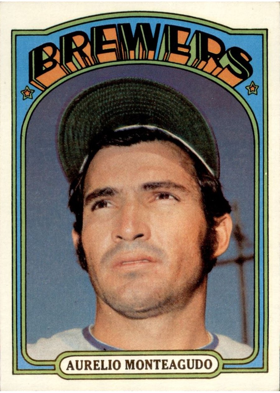 1972 Topps #458 Aurelio Monteagudo, Milwaukee Brewers