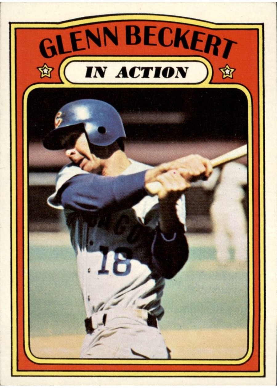 1972 Topps #46 Glenn Beckert In Action, Chicago Cubs