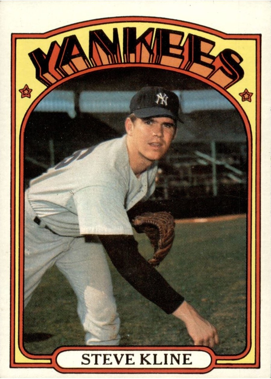 1972 Topps #467 Steve Kline, New York Yankees